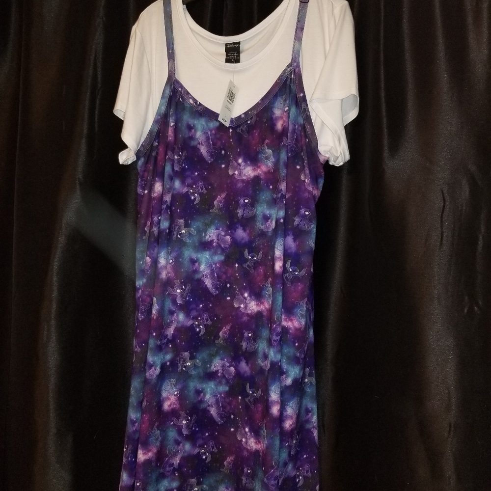 Hot topic Disney Stitch galaxy t-shirt dress 3x